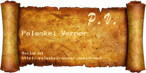 Peleskei Verner névjegykártya